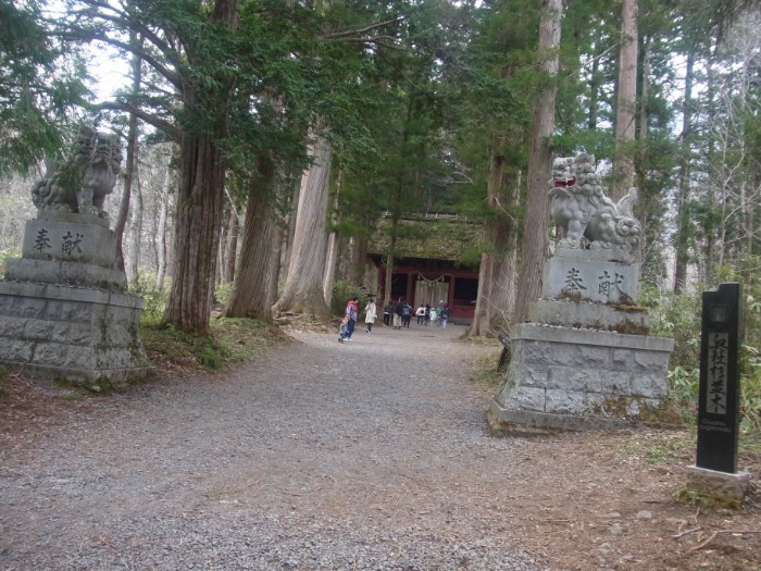 戸隠神社奥社随神門の狛犬の画像